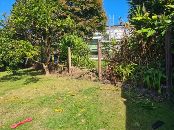 Old fence dismantled