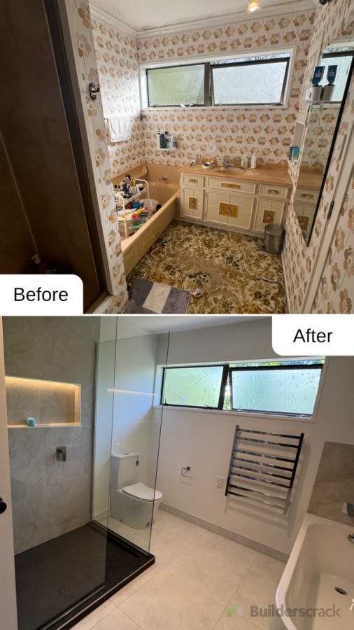 New Bathroom including LED niches and new tiled shower