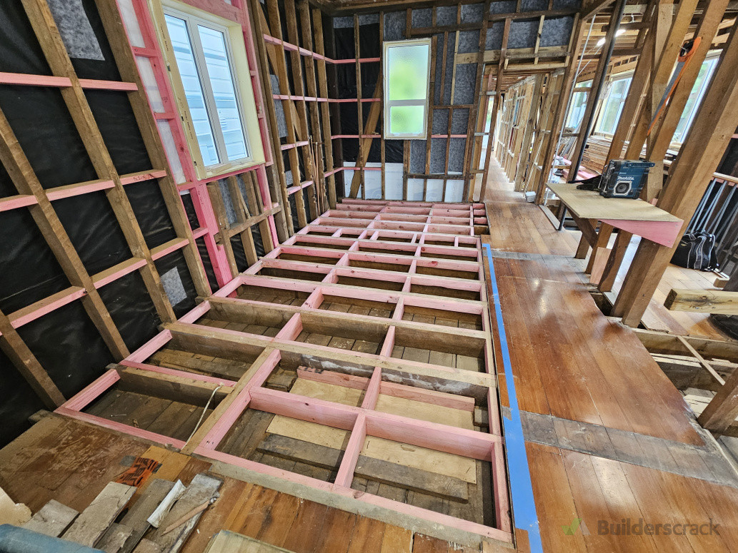 droping floor heights for new heated floor and tiling