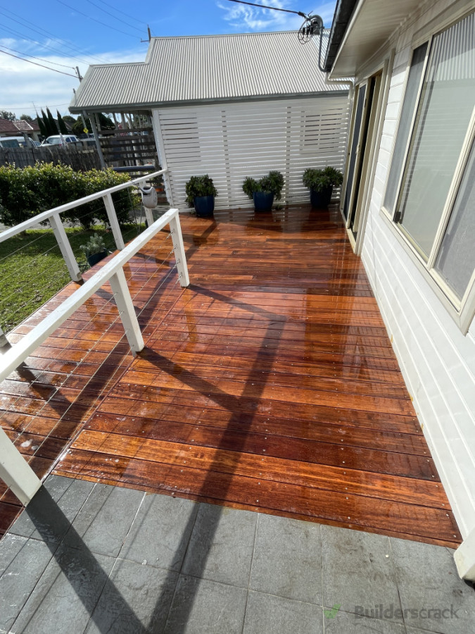 Kwila deck and mobility ramp