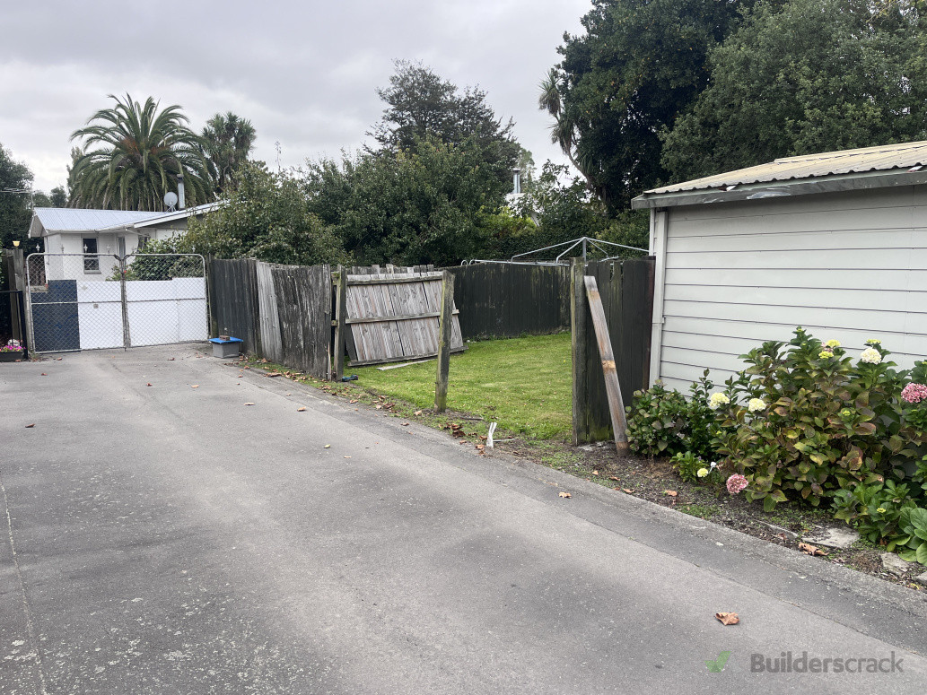 Blown apart old fence.