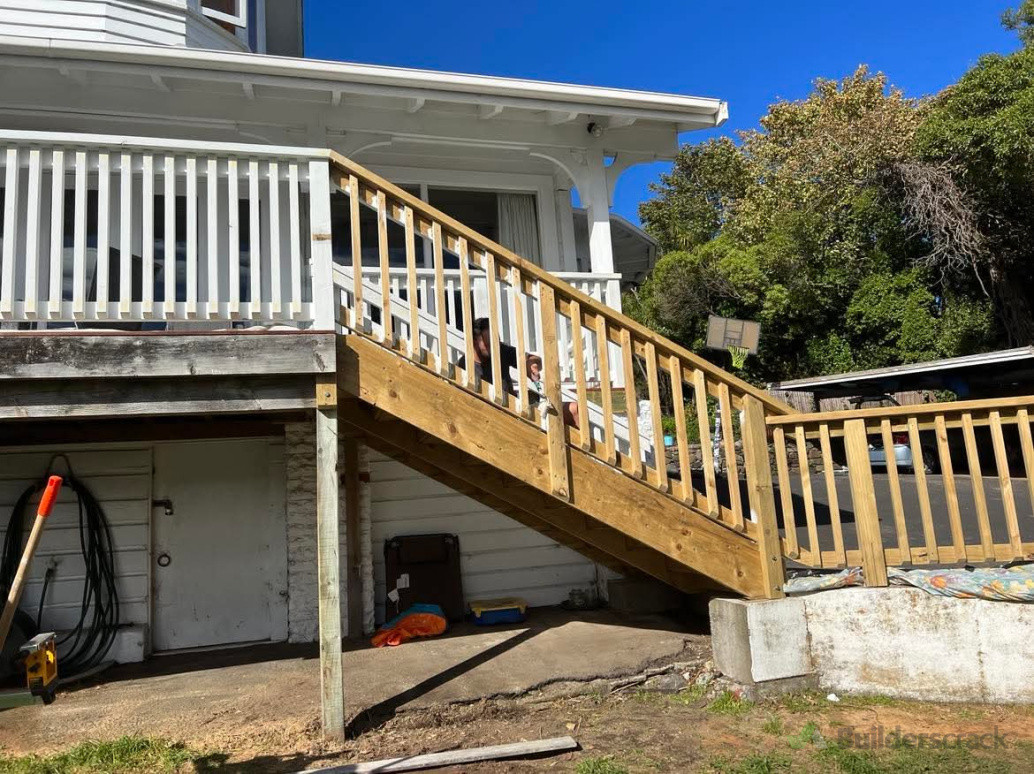 Deck extension plus new hand rail