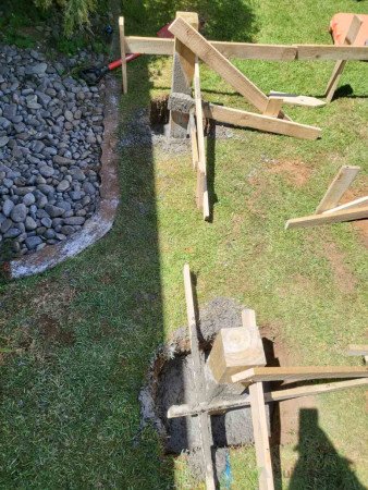 Footings concreted in