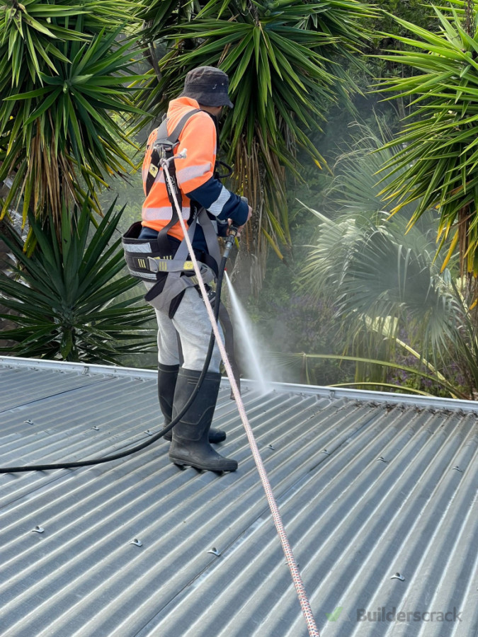 Roof washing