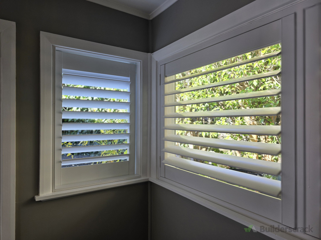 Shutters in a converted laundry