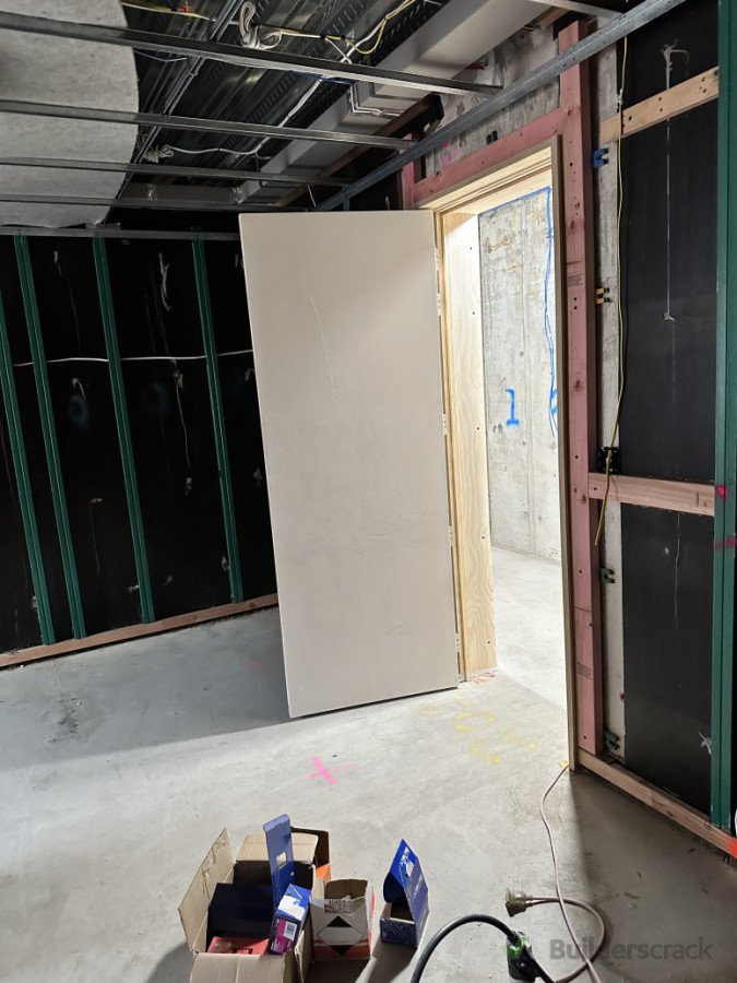 Hanging solid core door