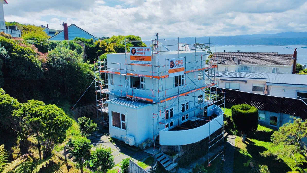 Exterior painting and Scaffolding in Karori