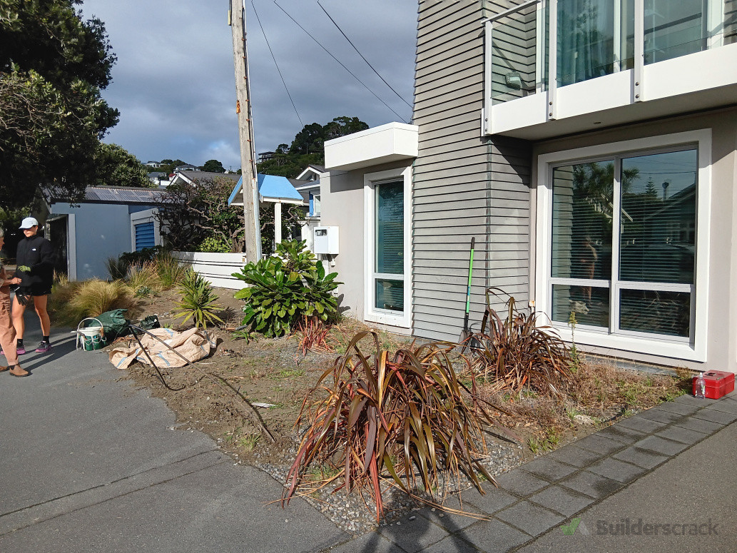 Section prior to landscaping