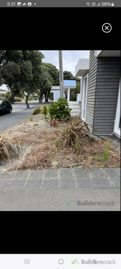 Section prior to landscaping