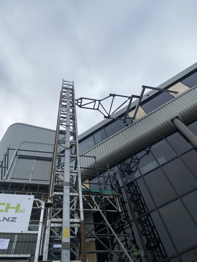 Construction hoist rigging & installation.