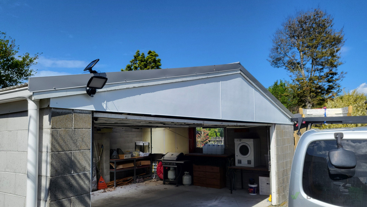 New Cement board ,and flashings reattached.