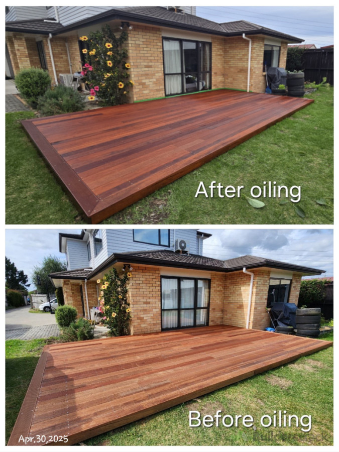 Kwila decking job on a concrete 2