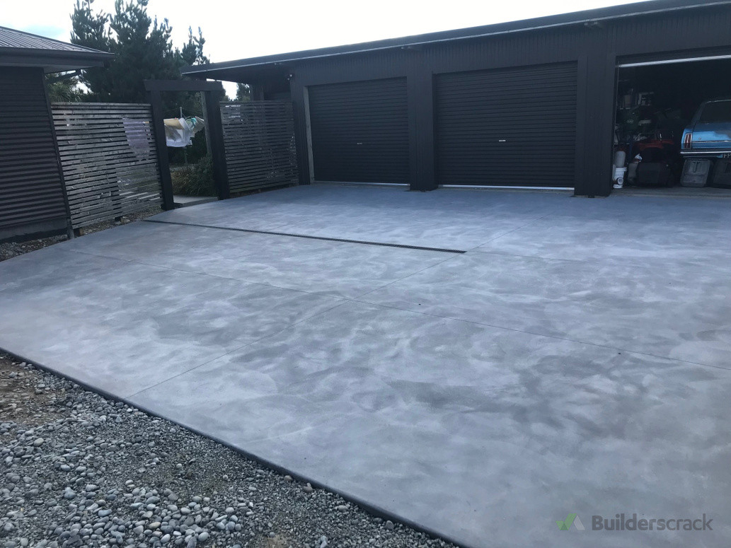 Concrete Driveway with channel drain