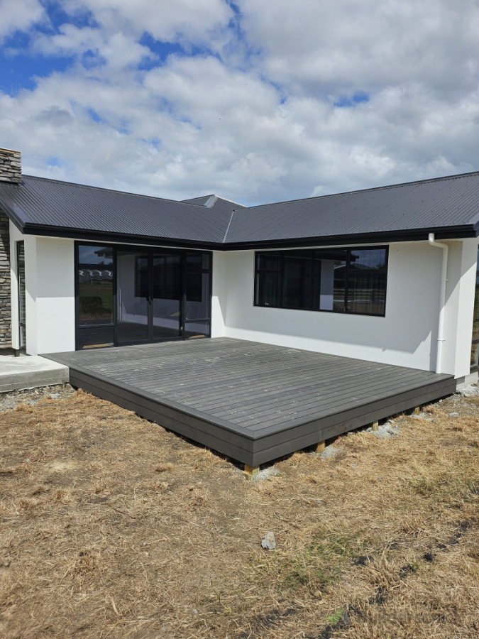 Plastic decking built on new build house