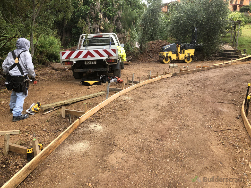Before - winding gavel driveway