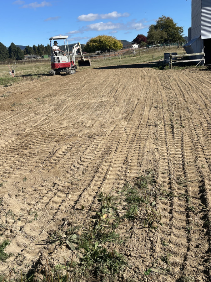 Filled in and levelled out the ground in a flood prone area.