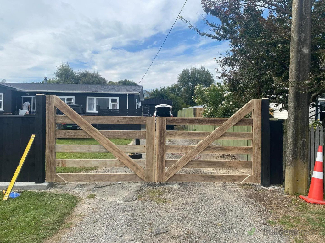 Entrance gates constructed
