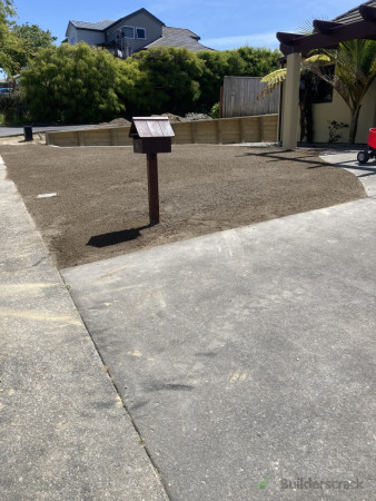 front lawn with new seed