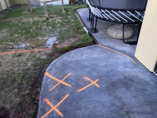 area marked out to remove