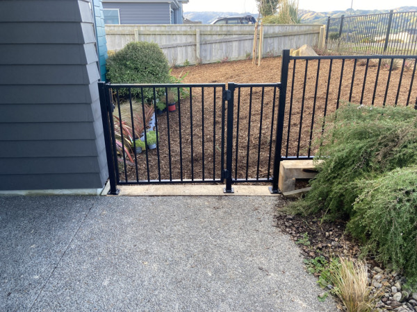 pool fence installed  and gate installed