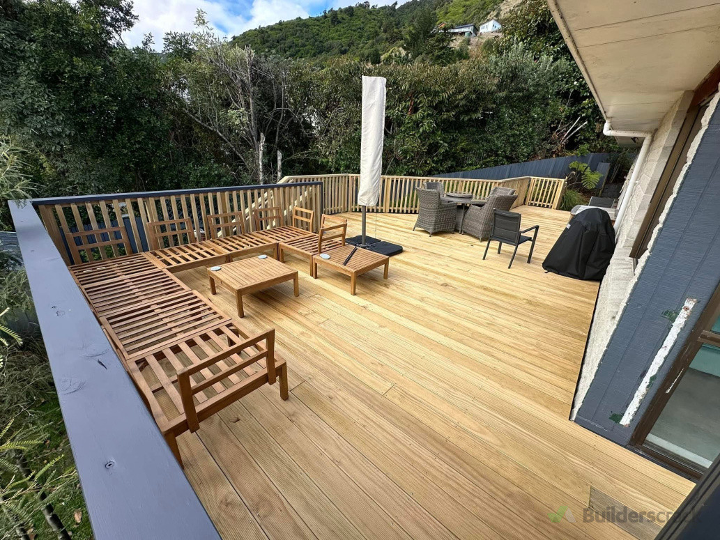Double storey house new deck