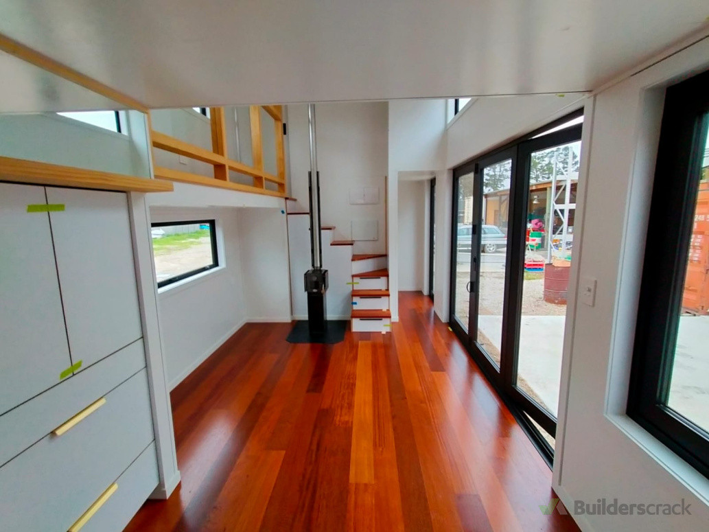 Tiny house kitchen & lounge