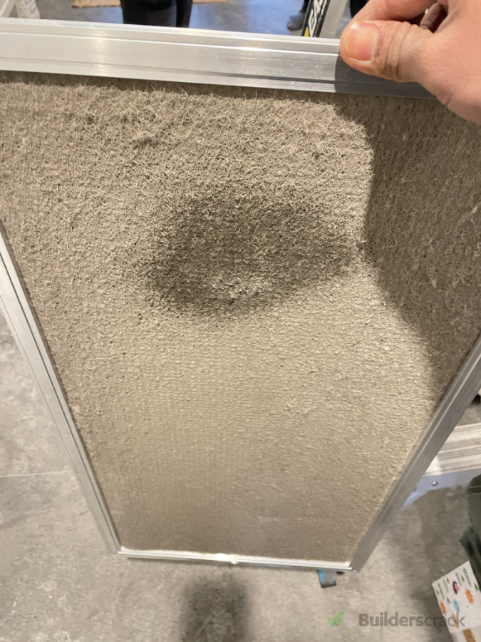 Ducted unit filter before