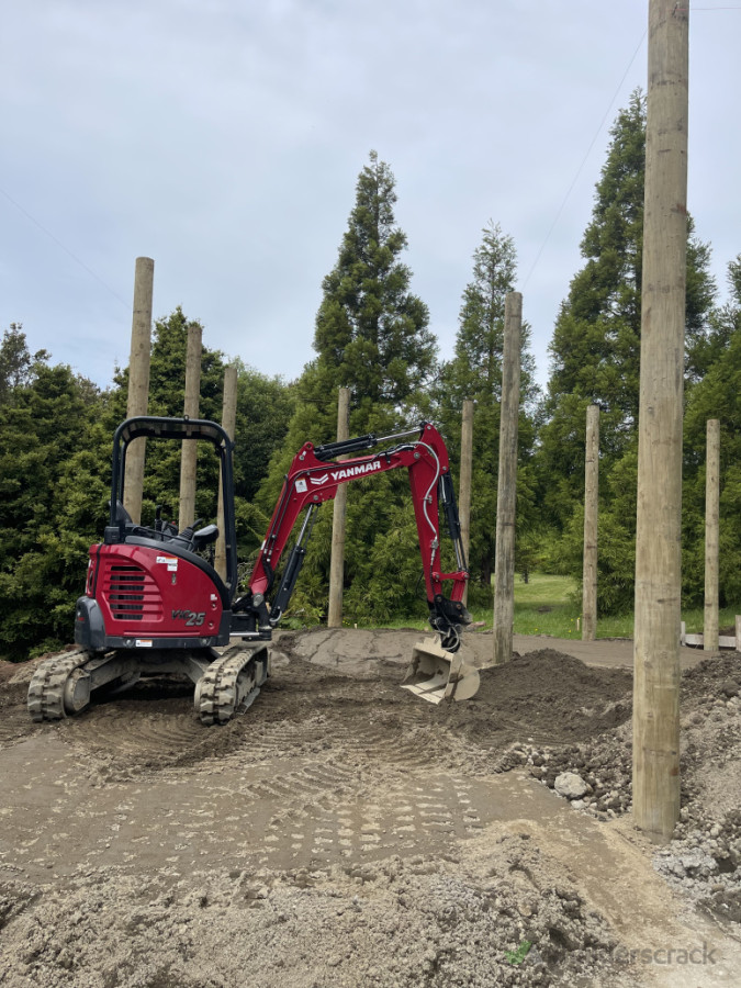 Earthworks for a poll shed I helped build