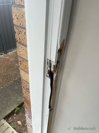 Damaged door frame