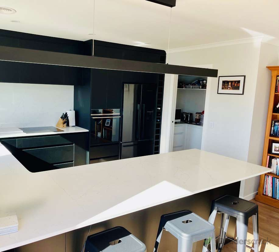 New Mastercraft kitchen installed with walk in scullery