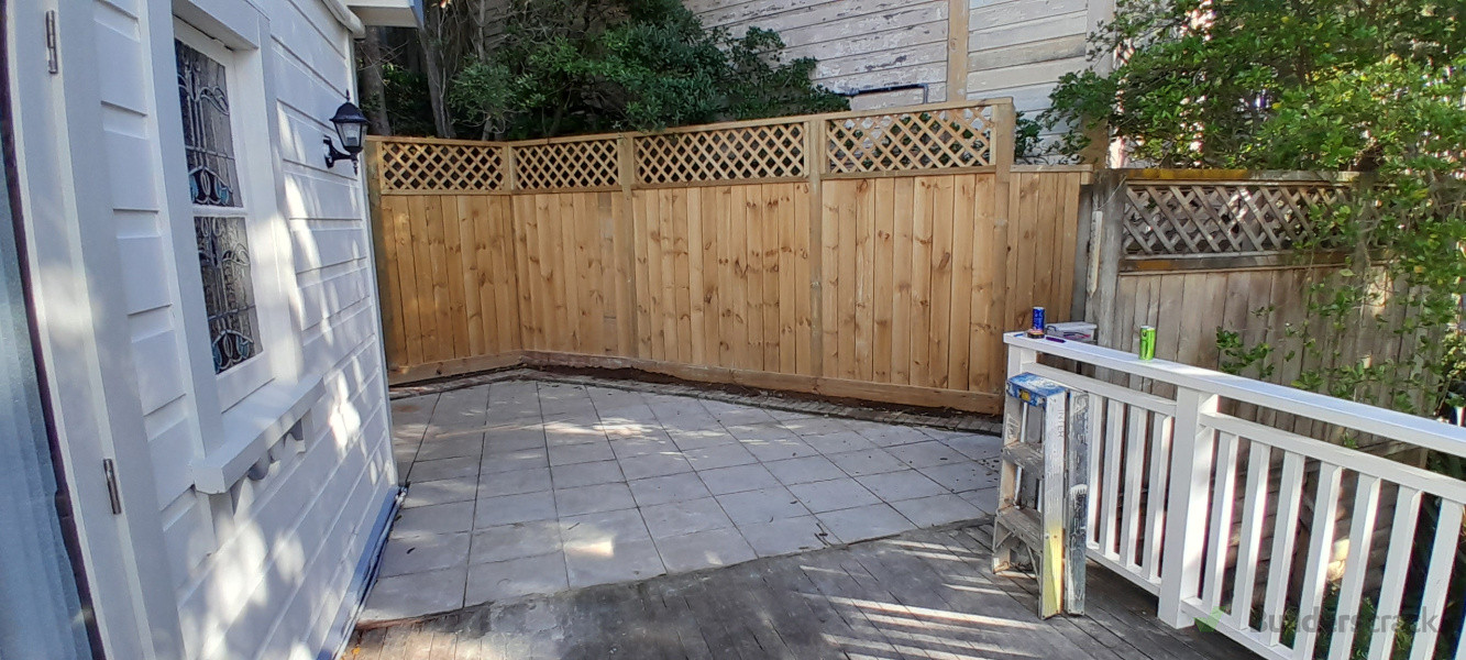 New patio and fence
