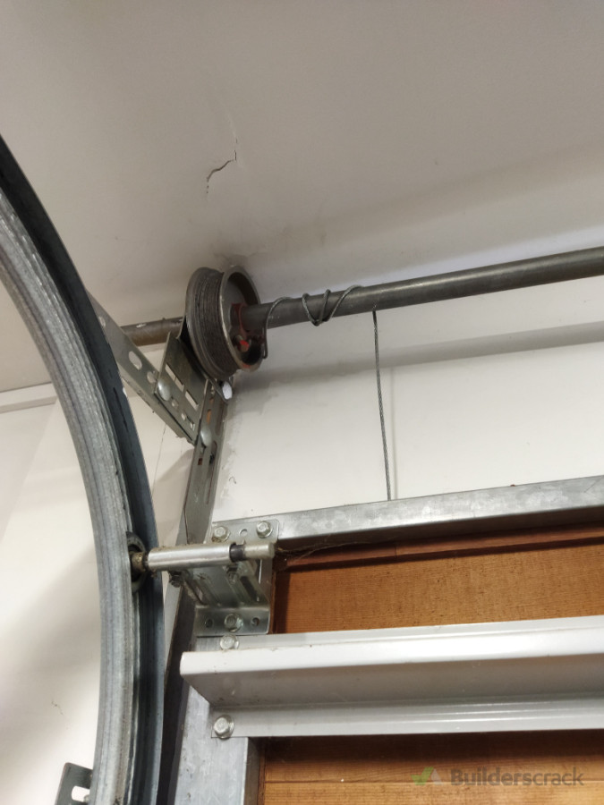 A Customers spring tension "let-go" - The door was in a real mess