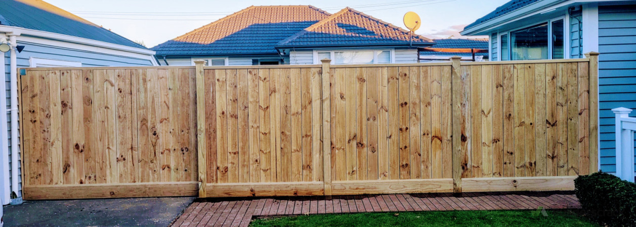 fence and sliding gate