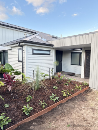Front door garden nearly finished off ready for pavers and more landscaping latter this year