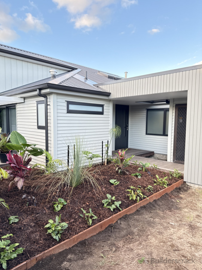 Front door garden nearly finished off ready for pavers and more landscaping latter this year