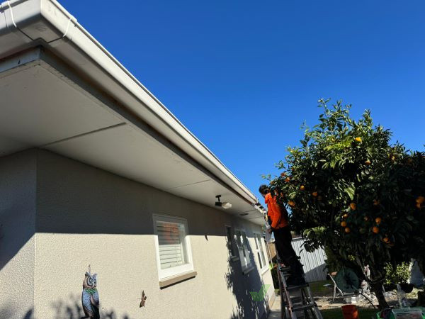 "PVC spouting installed in Storm Cloud – a clean, modern finish with long-lasting durability."