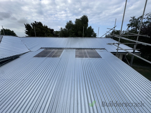 "Re-roof completed with new Clearlites installed – bringing natural light back into the space while keeping it fully weatherproof."