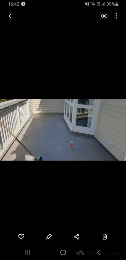 After-Regrout deck using epoxy grout