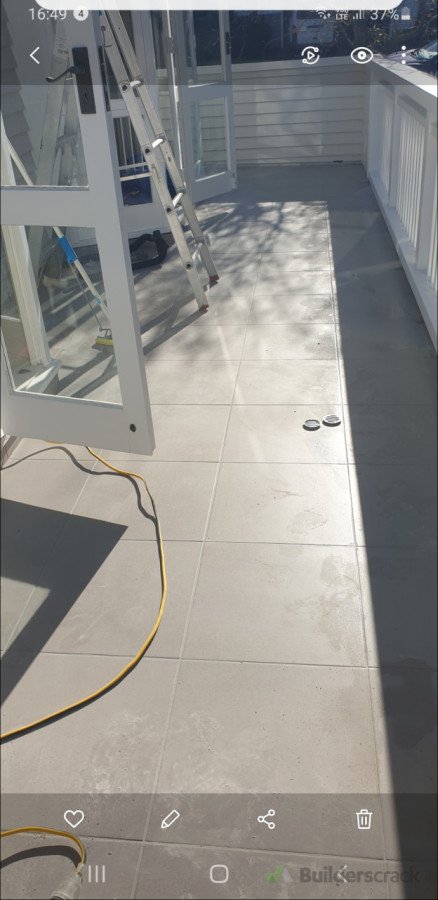 After-Regrout deck using epoxy grout