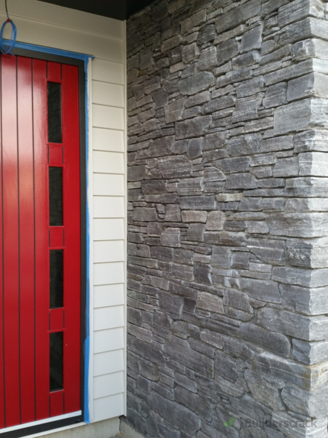 South Island schist entrance way