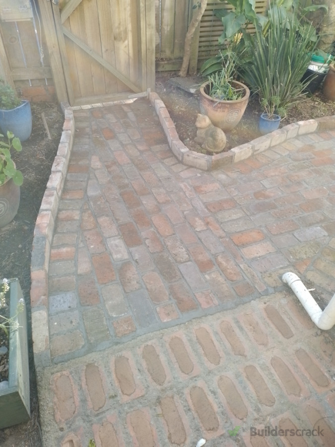 Brick paving after