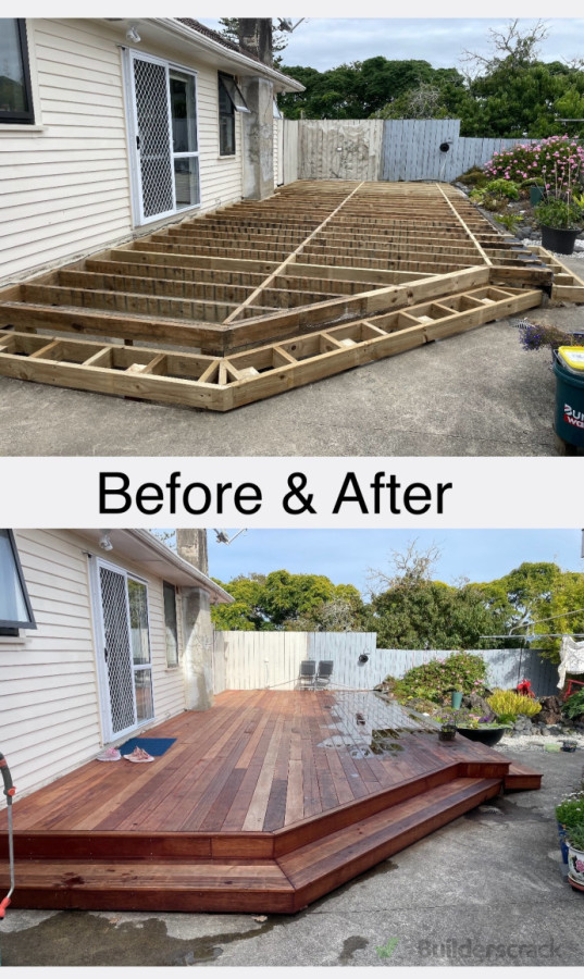 Large kwila deck improvement.