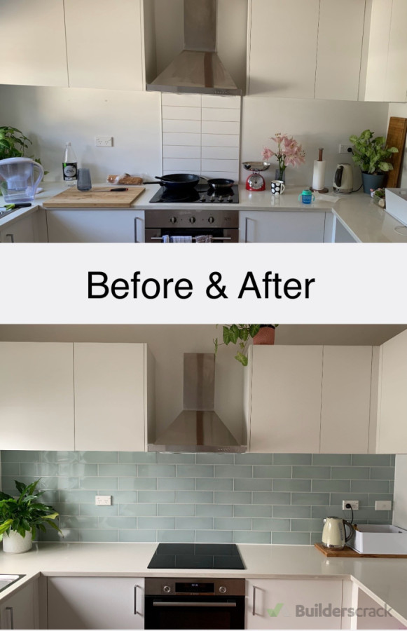 A splash back tile job added much style to this kitchen.