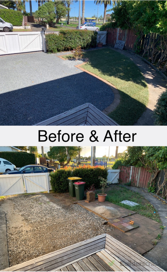 Parking space widened and landscape improved 👍