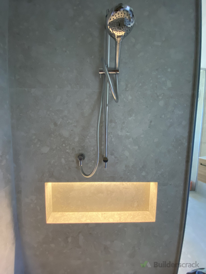 Soap box strip lighting in shower