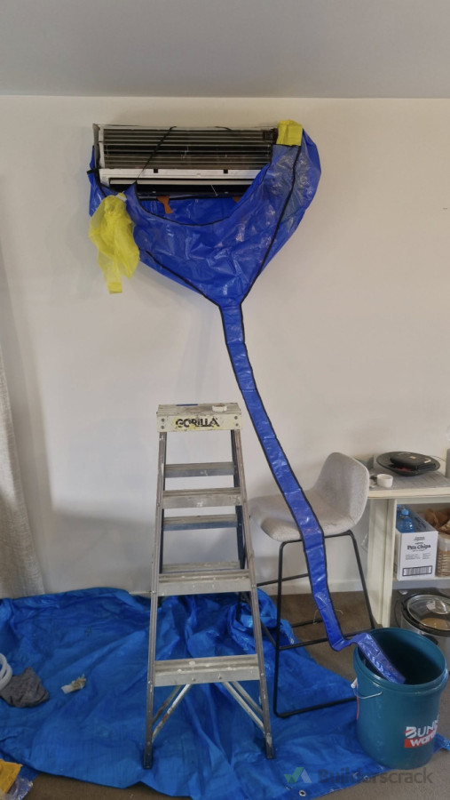 Heat pump aluminum coil cleaning, and plastic covers