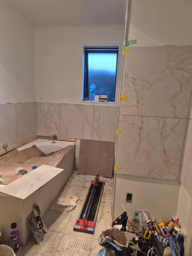 Tiling works on progress