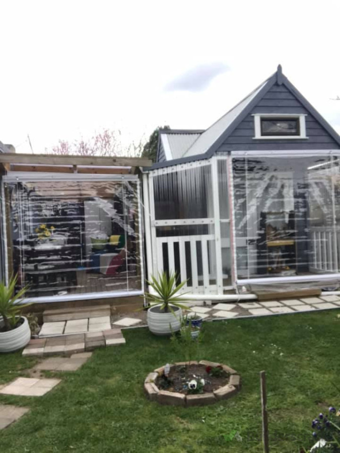 fully enclosed this open plan decking