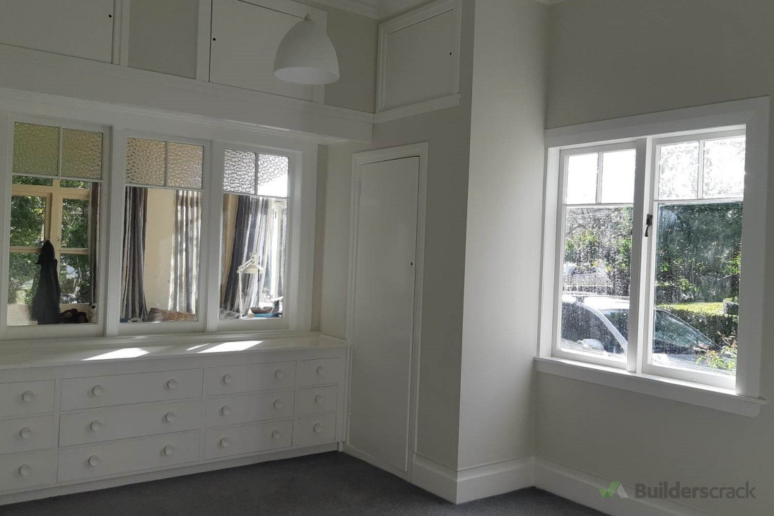 Walls , windows, wardrobe  and cabinetry