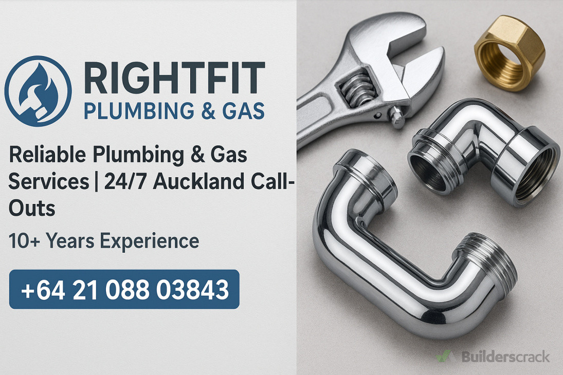Based in Auckland, Rightfit Plumbing & Gas has 10+ years of industry experience. We handle plumbing and gas maintenance, installations, and urgent call-outs—24/7. Count on us for licensed service, fair pricing, and fast, dependable results.